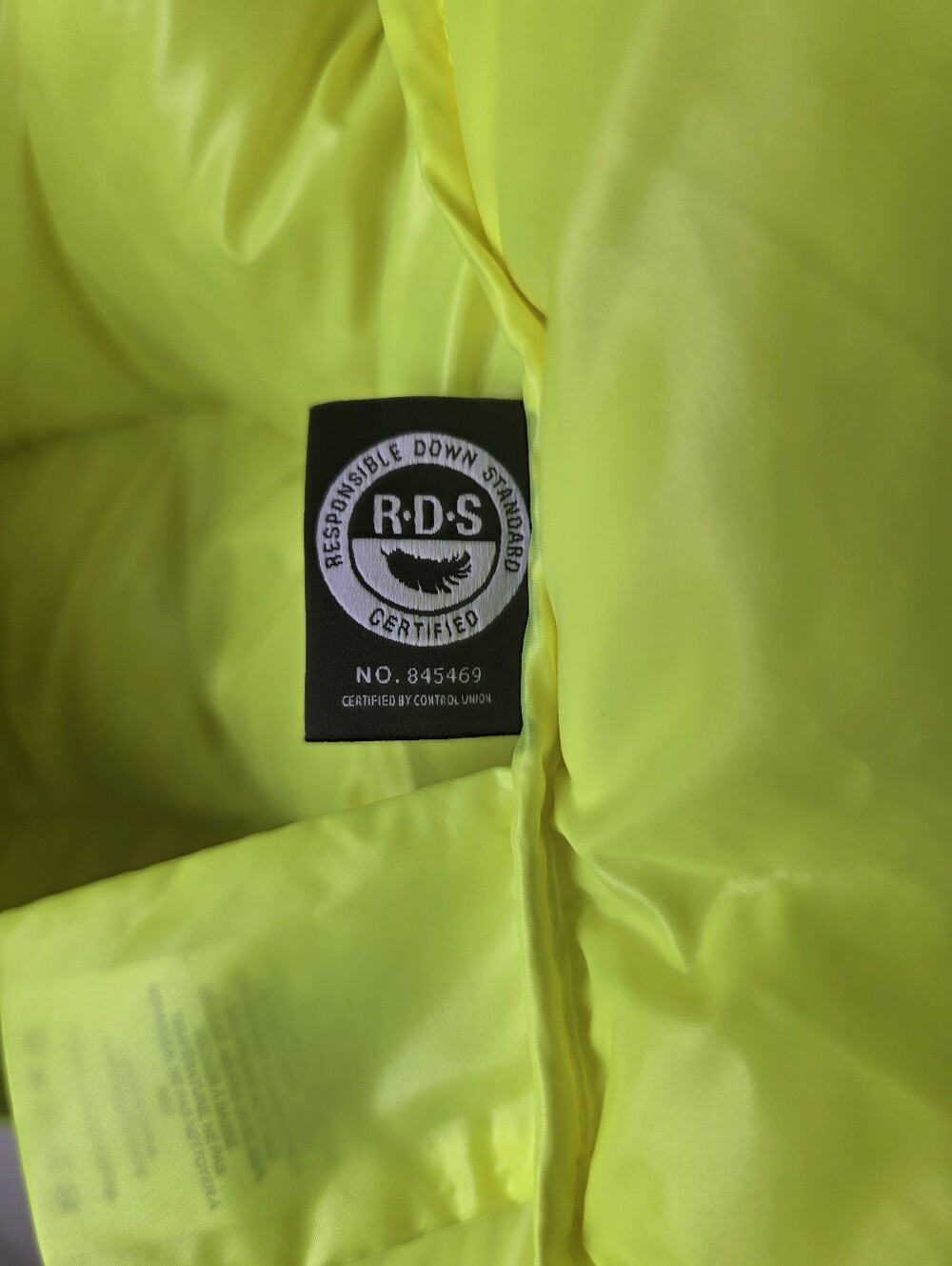 TNA Super Puff Neon Fluorescent Yellow Puffer Winter Jacket Womens XL - Picture 11 of 14